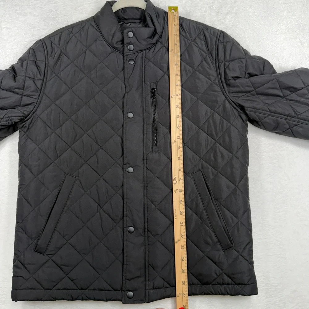 Banana Republic Medium Jacket WR Quilted Bomber Black S/594218 Diamond Stitch